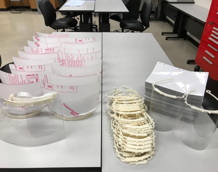 photo of face shields