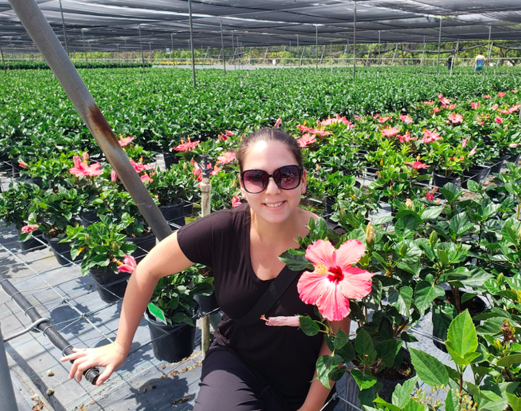 photo of Romina with plants