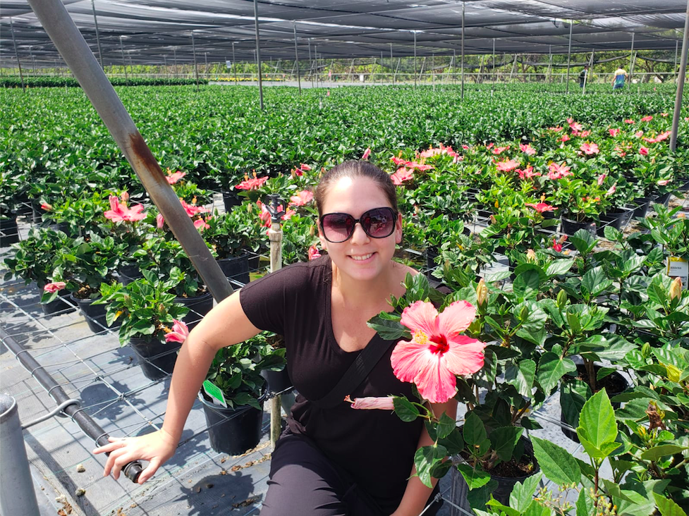 photo of Romina with plants