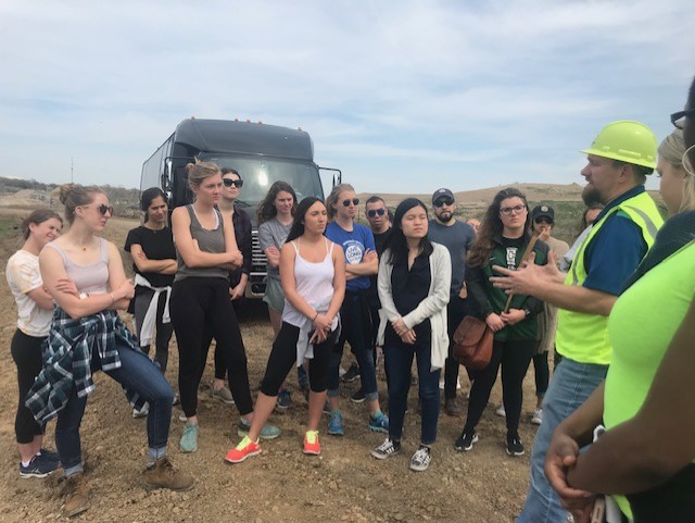 NTDT students visiting a landfill.